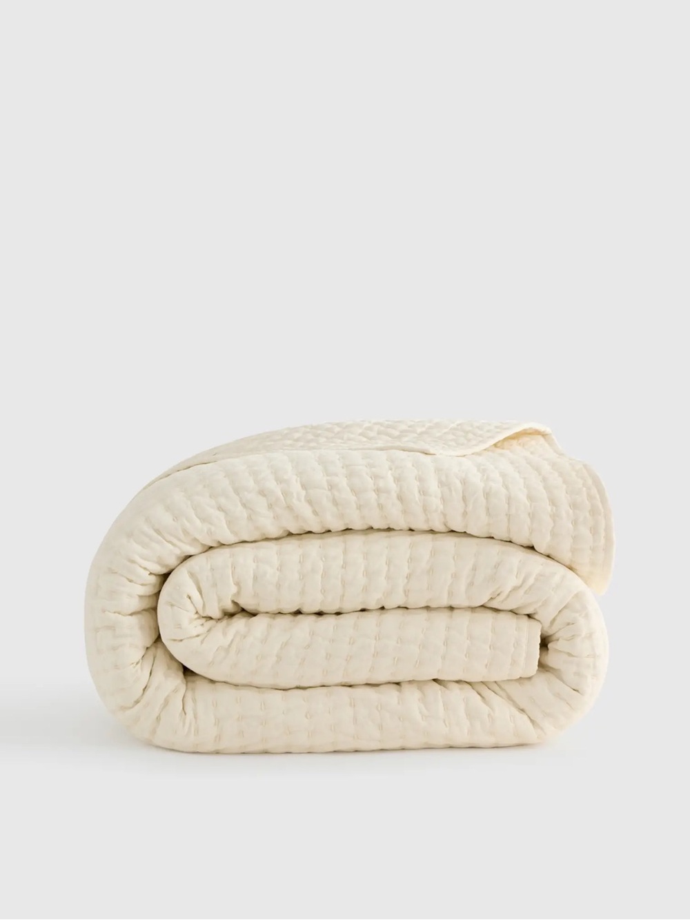 NEW Quince King European Linen Cotton Stitch Quilt $219